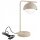 Tischlampe Glas Metall Beige Modern E27 38 cm blendarm
