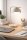 Tischlampe Glas Metall Beige Modern E27 38 cm blendarm