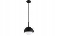Hängelampe Kugel Glas Metall Schwarz E27 B:18 cm rund