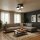 Deckenlampe 3-flammig Glas Metall Schwarz E27 B:30 cm