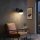 Wandlampe Glas Metall Schwarz blendarm E27 T:24 cm
