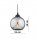 Deckenlampe Rauchglas Schwarz 3-flammig E27 L:70 cm