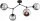 Deckenlampe 4-flammig Rauchglas Schwarz E27 L:80 cm