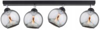 Deckenspot schwenkbar 4-flammig Rauchglas E27 L:60 cm