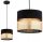 Pendelleuchte Schwarz Gold E27 B:20 cm Modern rund