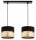Pendelleuchte 2-flammig Schwarz Gold E27 L:50 cm Modern