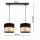 Pendelleuchte 2-flammig Schwarz Gold E27 L:50 cm Modern