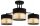 Deckenleuchte 3-flammig Schwarz Gold Modern E27 B:60 cm