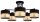 Deckenlampe 5-flammig Schwarz Gold E27 B:60 cm Modern