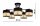 Deckenlampe 5-flammig Schwarz Gold E27 B:60 cm Modern