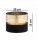 Tischlampe Schwarz Gold E27 H:38 cm Modern wohnlich