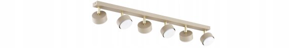 Deckenspot verstellbar 6-flammig GX53 L:80 cm Ecru Gold