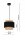 Pendelleuchte Stoff Schwarz Beige E27 B:20 cm blendarm