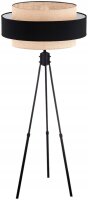 Stehleuchte Tripod Dreibein Stoff Schwarz E27 150 cm