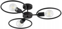 Deckenleuchte 3-flammig Schwarz E27 B:60 cm Modern