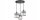 Pendelleuchte 3-flammig Glas Silber E27 L:30 cm rund