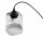 Pendelleuchte 4-flammig Glas Silber E27 L:30 cm Metall