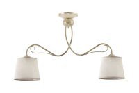 Lampe de plafond L:80cm LOCOLA Tissu Lampe salle à...