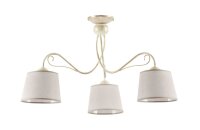 Plafonnier LOCOLA Tissu &Oslash;80cm Salon Lampe