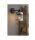 Wandleuchte mit Arm Glas Silber Metall E27 H:22 cm