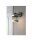 Wandleuchte mit Arm Glas Silber Metall E27 H:22 cm
