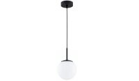 Pendelleuchte Schwarz Weiß Glas E27 B:14 cm Modern