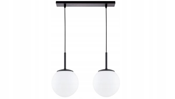 Pendelleuchte Glas Schwarz 2-flammig E27 L:40 cm Modern