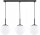 Pendelleuchte blendarm Glas Metall Schwarz E27 L:60 cm