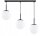 Pendelleuchte blendarm Glas Metall Schwarz E27 L:60 cm