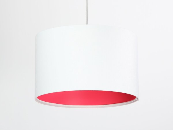 Suspension Blanc Tissu Lampe de table ronde