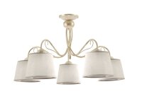 Plafonnier LOCOLA &Oslash;80cm Tissu Abat-jour Lampe E27