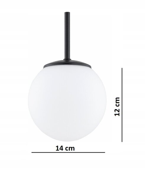 Pendelleuchte 4-flammig Glas Schwarz E27 B:30 cm Modern