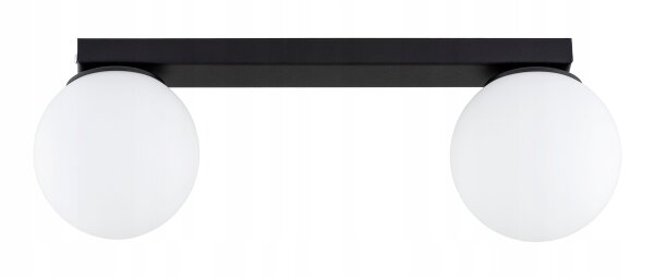 Deckenleuchte 2-flammig Glas Metall E27 L:40 cm Modern