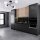 Deckenleuchte 4-flammig Glas Schwarz E27 70 cm blendarm