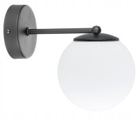 Wandleuchte Glas Schwarz Wei&szlig; E27 B:14 cm dekorativ