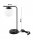 Tischleuchte Glas Schwarz Weiß E27 H:38 cm blendarm