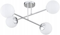 Deckenleuchte 4-flammig Glas Metall E27 B:70 cm Modern