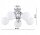 Deckenleuchte 5-flammig Glas Metall Silber E27 L:50 cm