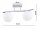 Deckenleuchte 2-flammig Glas Silber E27 45 cm blendarm
