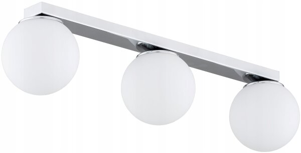 Deckenleuchte 3-flammig Glas Metall E27 L:60 cm Modern