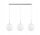 Pendelleuchte Metall Glas Silber 3-flammig E27 L:60 cm