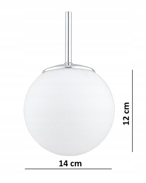 Pendelleuchte Glas Metall Silber 2-flammig E27 L:40 cm