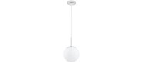 Pendelleuchte Glas Metall Silber E27 B:14 cm Modern