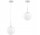Pendelleuchte Glas Metall Silber E27 B:14 cm Modern