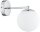 Wandleuchte Glas Metall Silber blendarm E27 T:20 cm