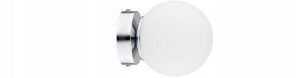 Wandlampe Glas Weiß Metall Silber E27 B:14 cm blendarm