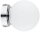 Wandlampe Glas Weiß Metall Silber E27 B:14 cm blendarm