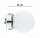 Wandlampe Glas Weiß Metall Silber E27 B:14 cm blendarm
