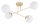 Deckenleuchte Glas Metall Gold 4-flammig E27 L:70 cm