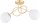 Deckenleuchte Glas Gold 2-flammig E27 L:40 cm Modern